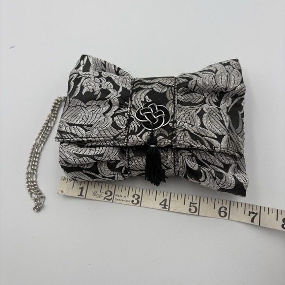 White House Black Market Silver and Black Clutch - Picture 6 of 9